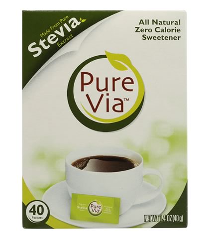 Carbs in PureVia Pure Via Stevia Zero calorie Sweetener